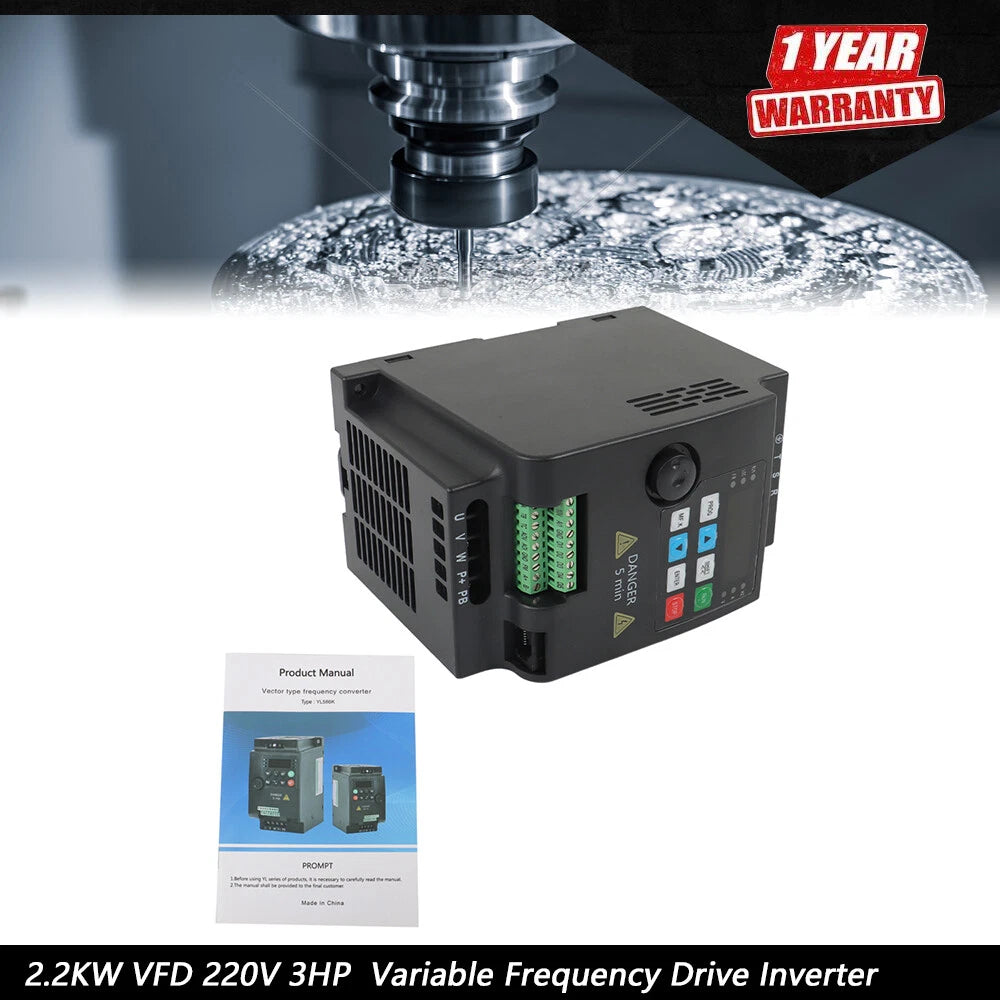 2.2KW Variable Frequency Drive Inverter for 3HP Motors (220V)