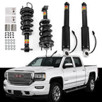 Front Strut & Spring Assembly + Rear Shocks for Chevy Silverado GMC Sierra 1500 (2014–2023)
