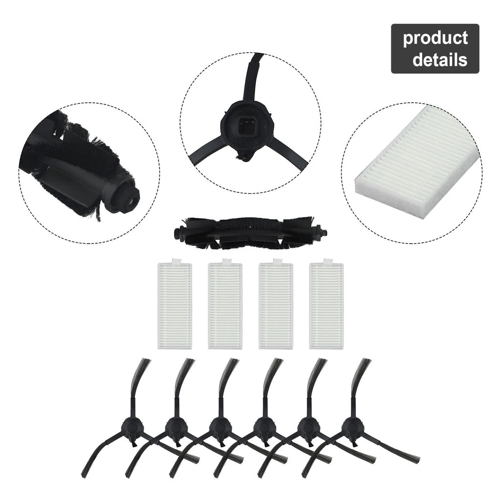 Complete Set of Main Roller Side Brush Filter for Botslab S8 Plus (2021–2023)