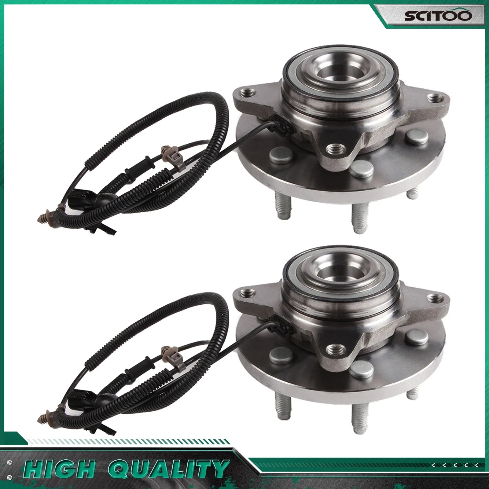 2X Front Wheel Bearing Hub Assembly for Ford Expedition (2007–2010) LH & RH