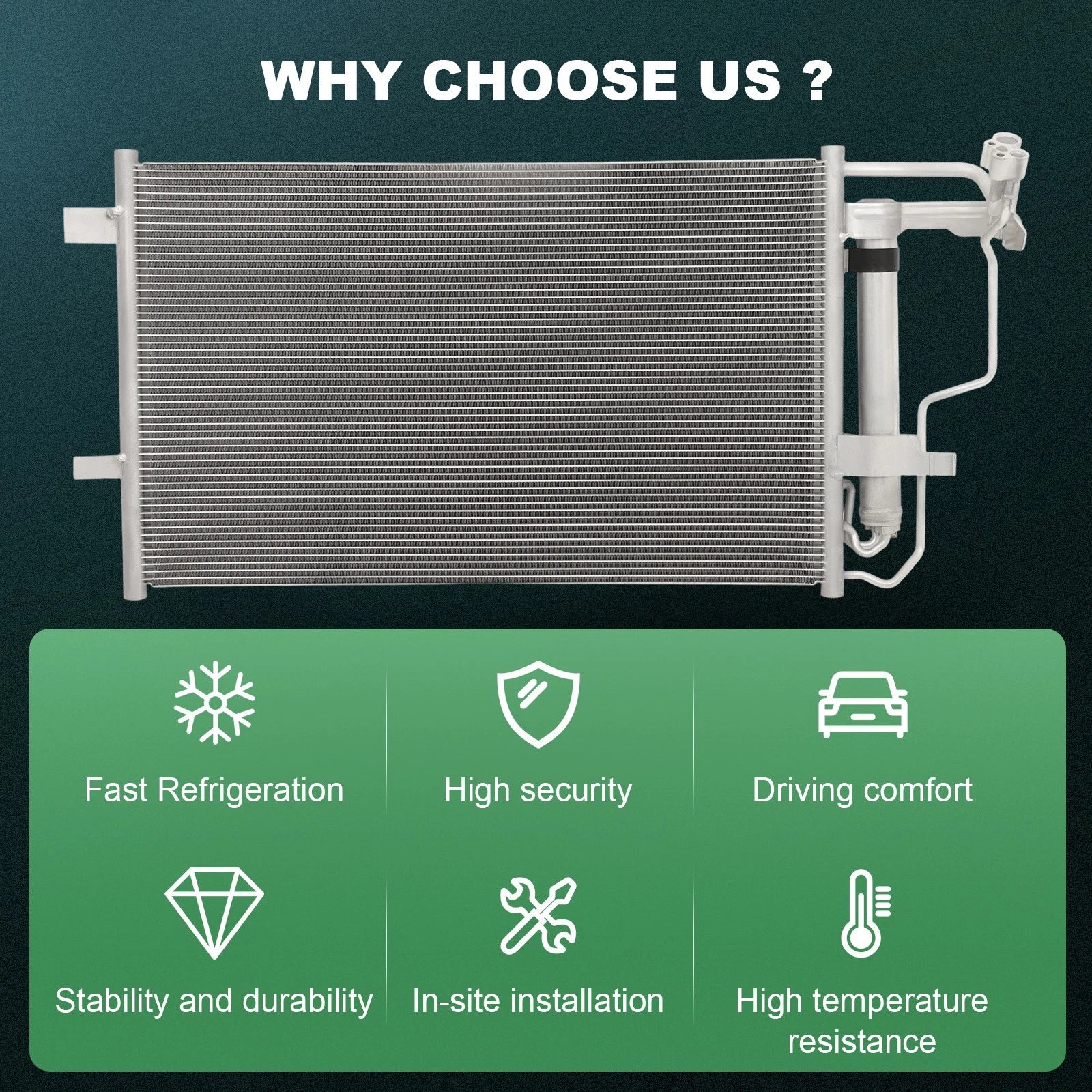 Aluminum AC Condenser for Mazda 3 (2010–2013)