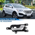 Interior Door Handle for Hyundai Santa Fe (2013-2018) Black Silver Tone
