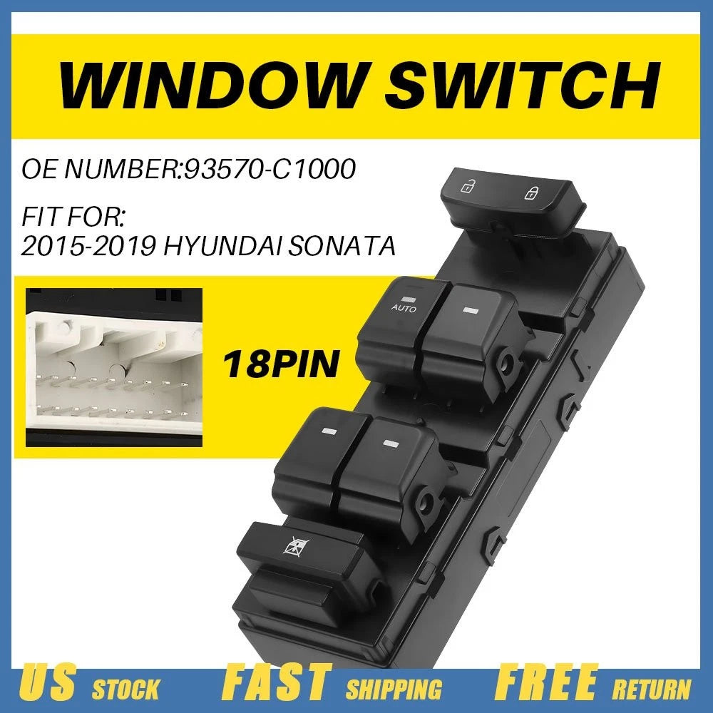 Power Window Master Control Switch LH for Hyundai Sonata (2015–2019)