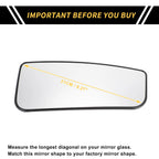 Heated Mirror Glass Replacement for Ford F-250 F-350 (No.FL3Z17K707K)
