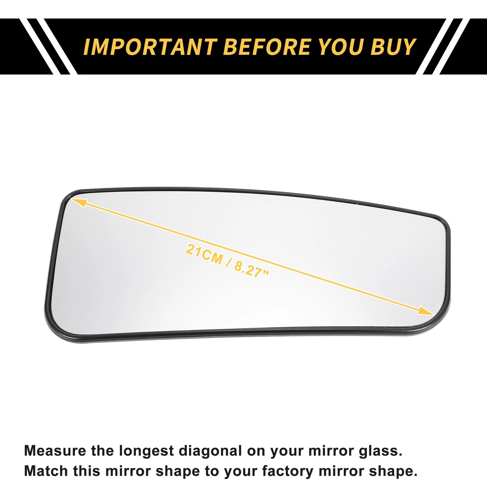 Heated Mirror Glass Replacement for Ford F-250 F-350 (No.FL3Z17K707K)