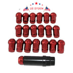 Set of 4 Red Heptagon Steel Lug Nuts for Honda Acura EG EK DC2 (1992–2001)