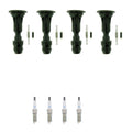 Set of 4 NGK Laser Iridium Spark Plugs & Coil Boots for Cobalt Malibu HHR G5 Vue