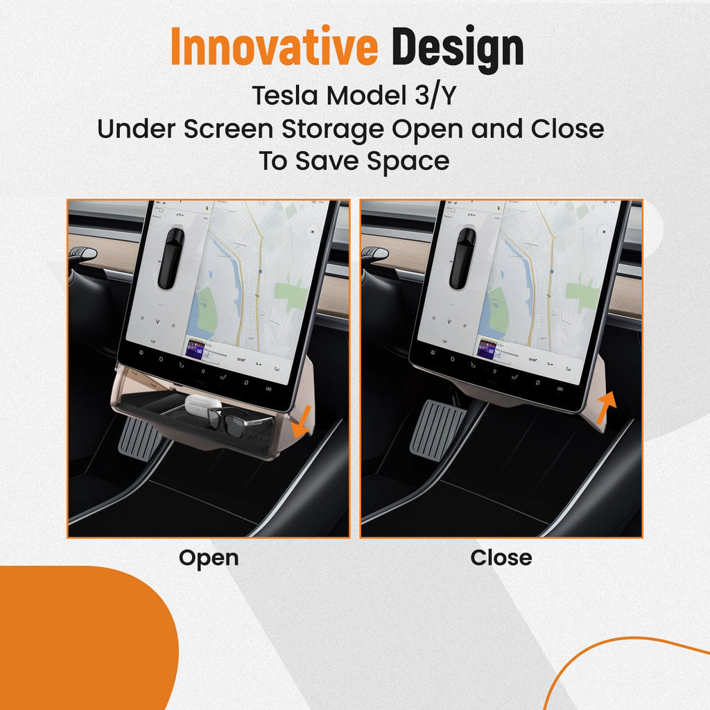 Under Screen Storage Box Organizer for Tesla Model Y/3 (2021-2024)