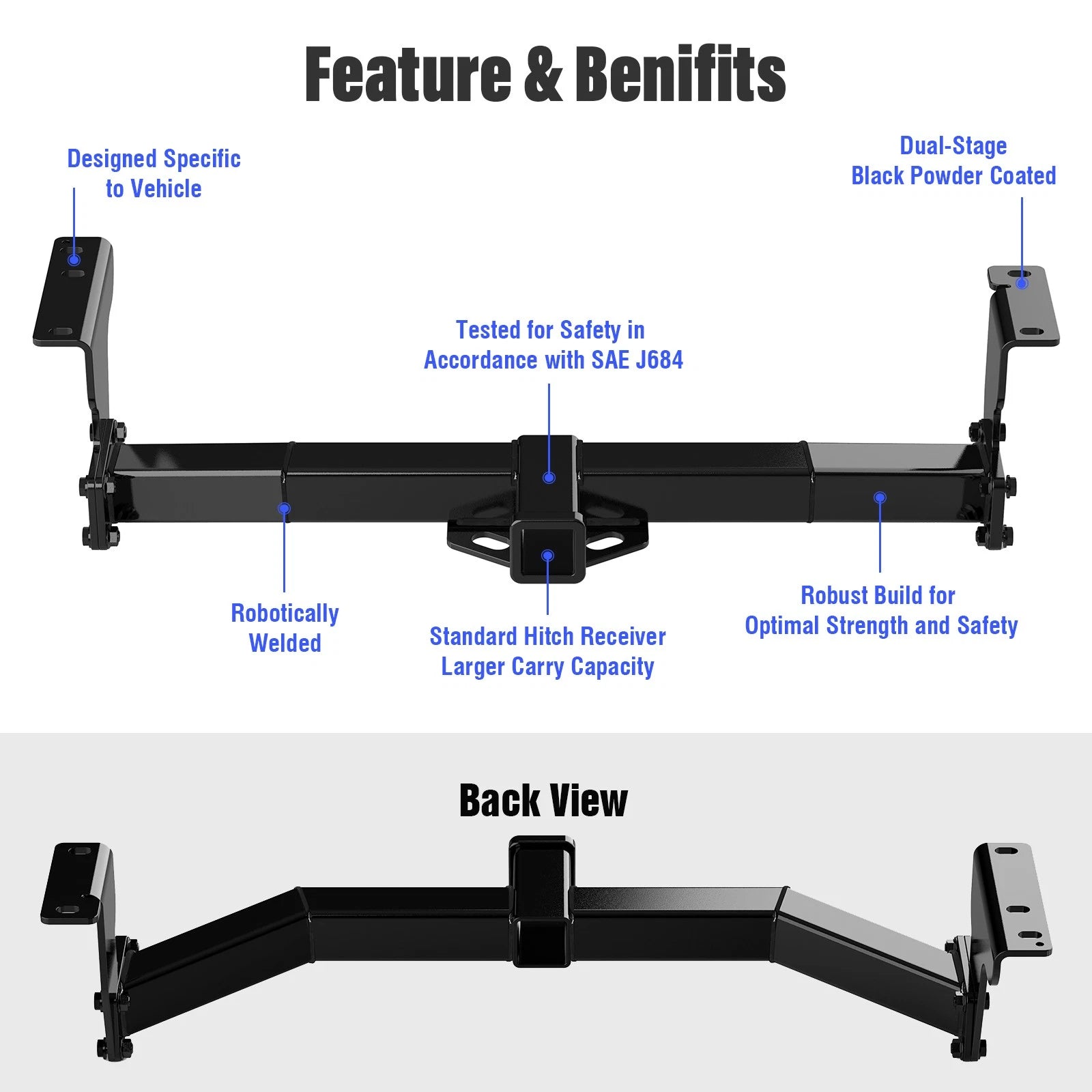 Towing Hitch Receiver Class 3 for Nissan Murano (2009-2014)