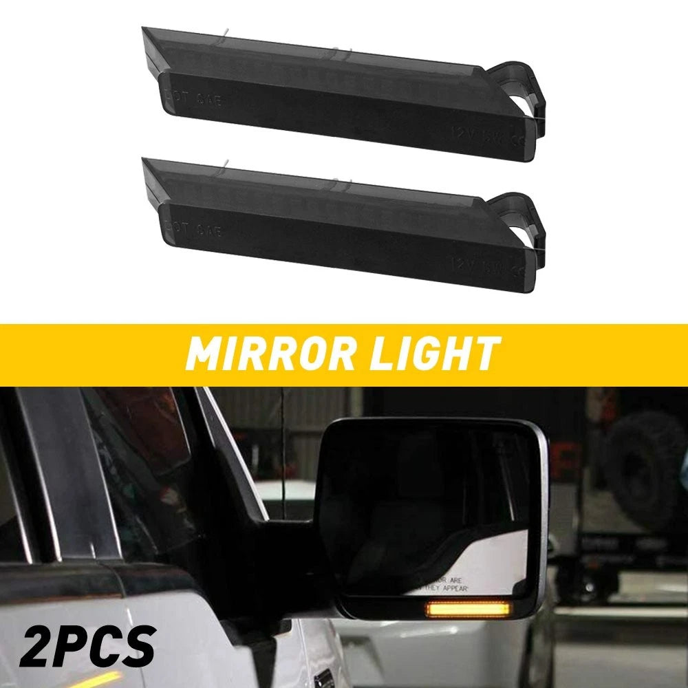 LED Side Indicator Mirror Turn Signal Light Smoke for Ford F-150 Raptor (2010–2014)