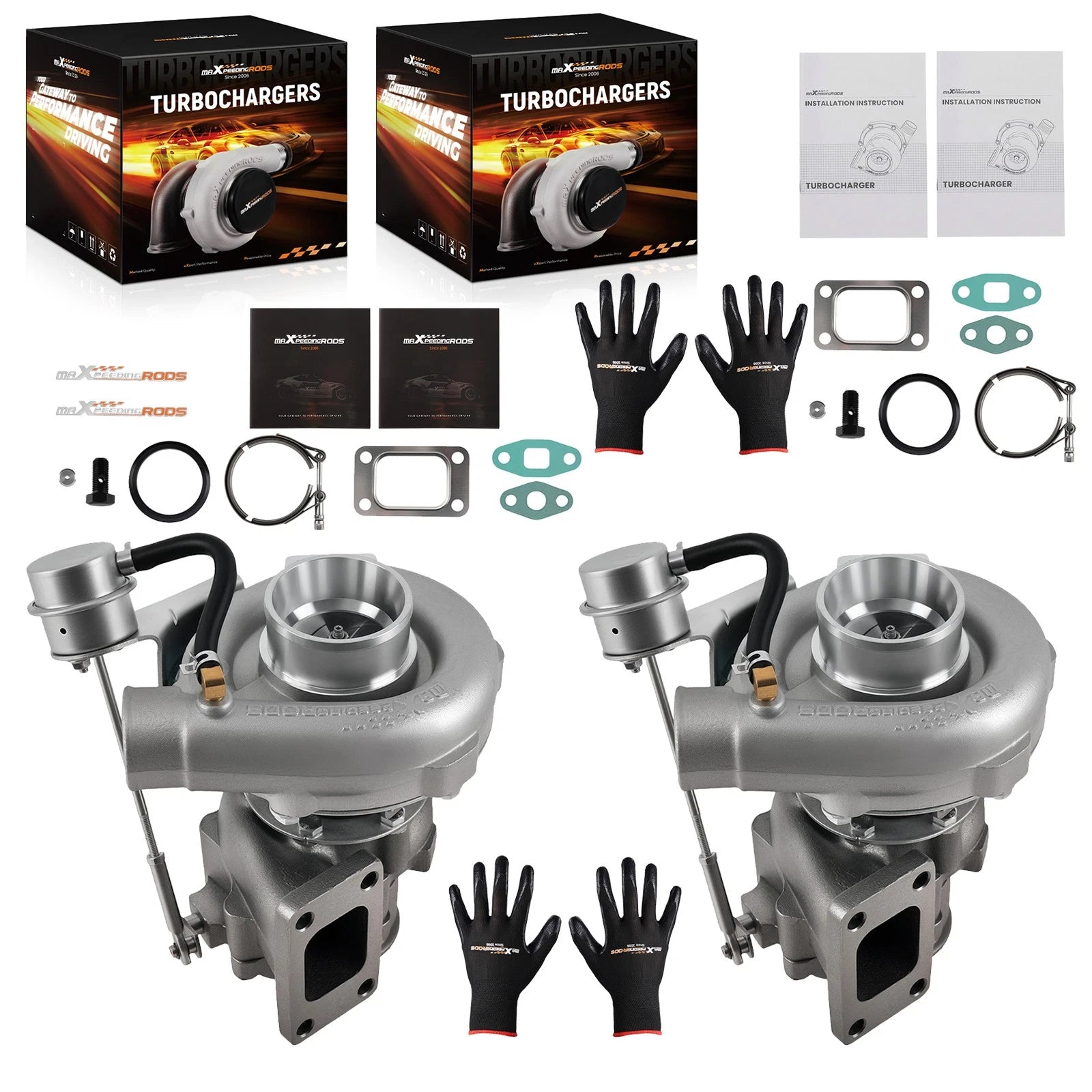 2PC Billet T04E T3 Turbo Compressor 48.1 Trim 420+hp Stage 3 for
