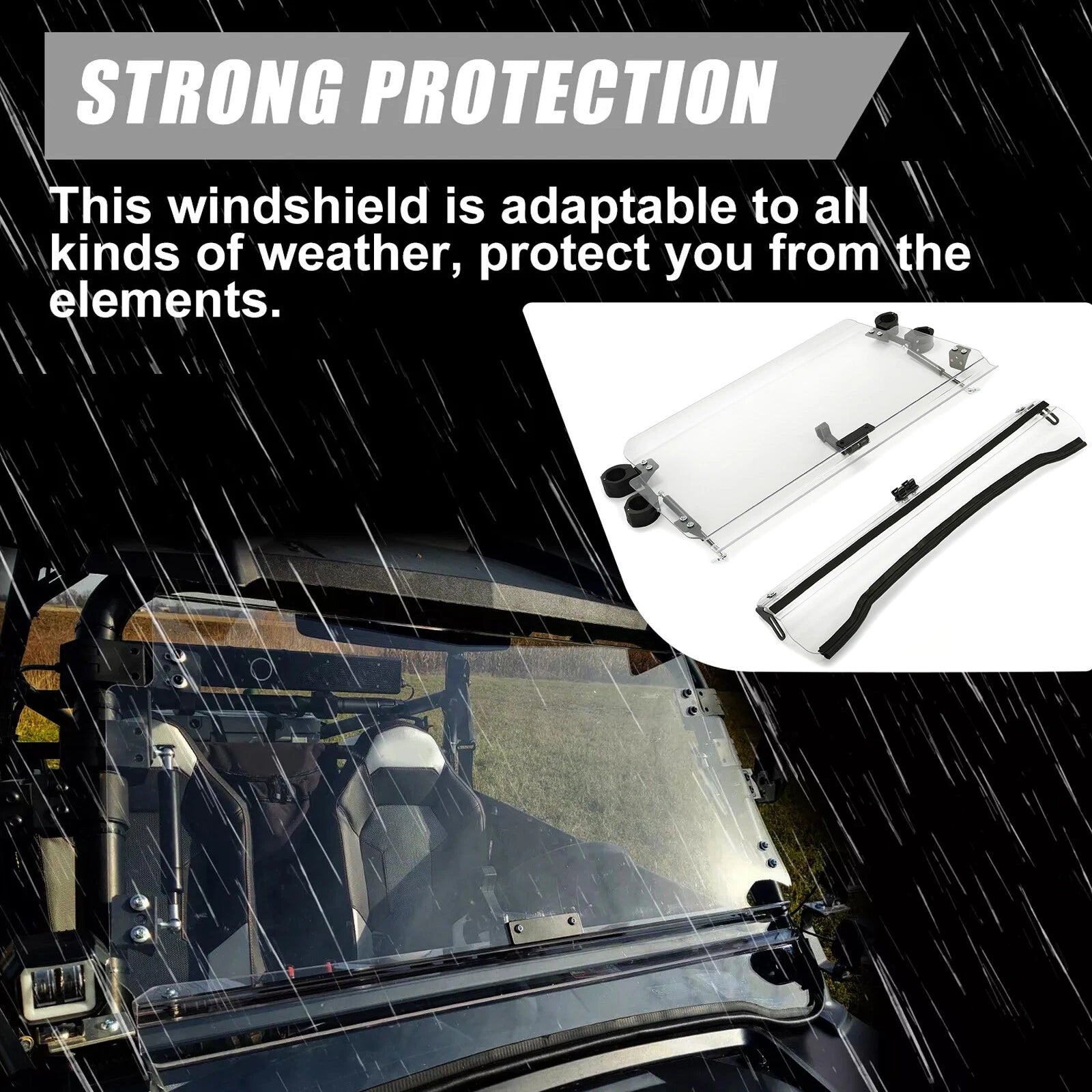 Clear Windshield Flip for Polaris RZR 800/570 & RZR XP 900 (2011–2014)
