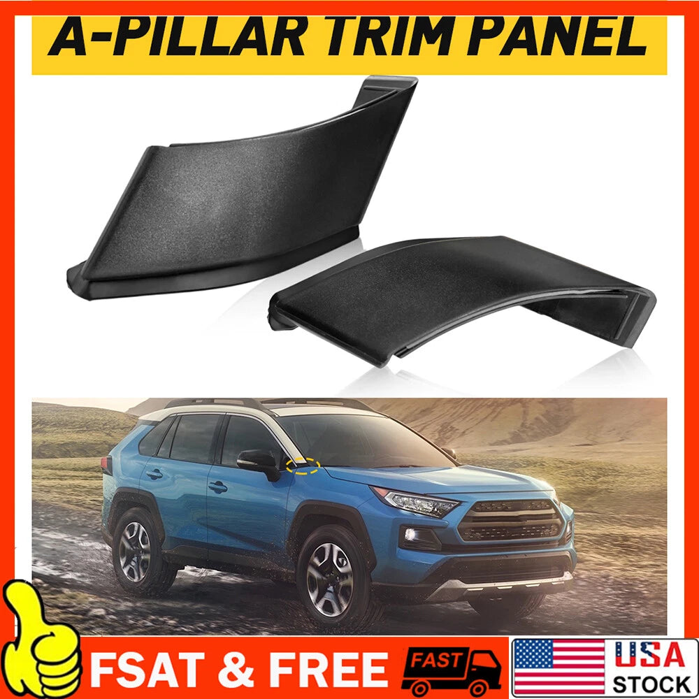 2X A-pillar Trim Panel Cover for Toyota RAV4 (2019â2023)