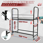 Adjustable Rolling Tire Rack for Garage Storage (Fits Most Vehicles)