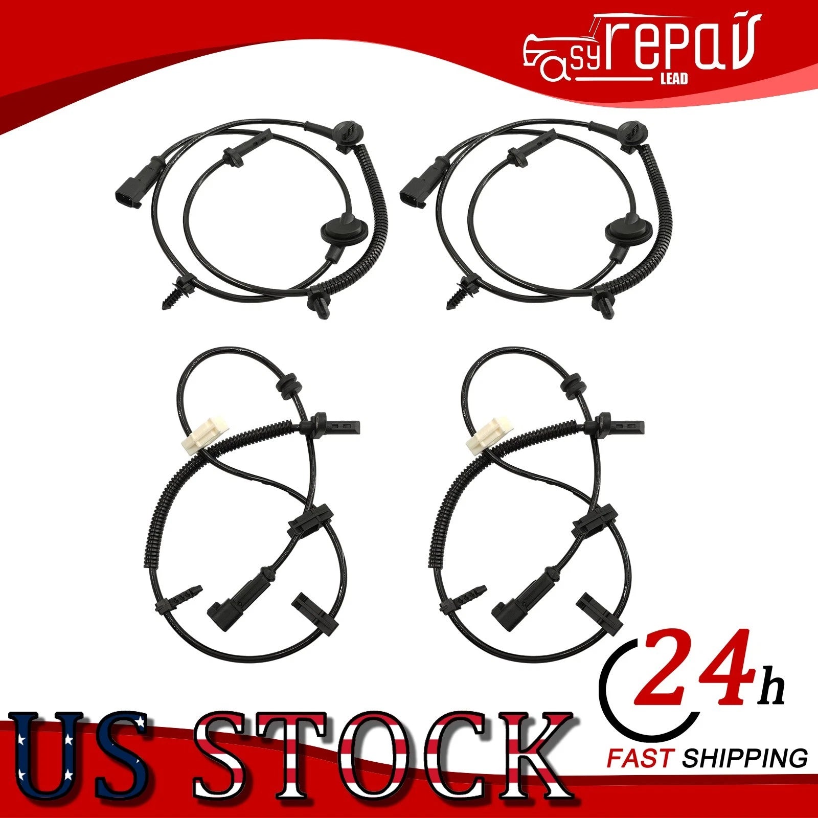 Set of 4 ABS Speed Sensors for Chevrolet Traverse Buick Enclave (2007–2015)