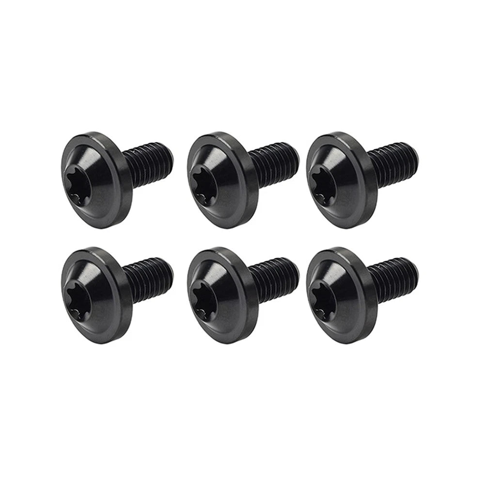 Set of 6 Titanium Alloy M6x30mm Torx Head Bolts for Bike Motor