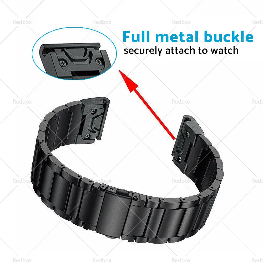 Stainless Steel Quick Fit Watch Band for Garmin Fenix 5 6 (22mm)