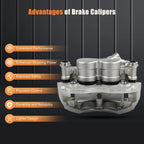 Front Pair Brake Calipers w/ Bracket for Mercedes-Benz Sprinter (2007–2008)