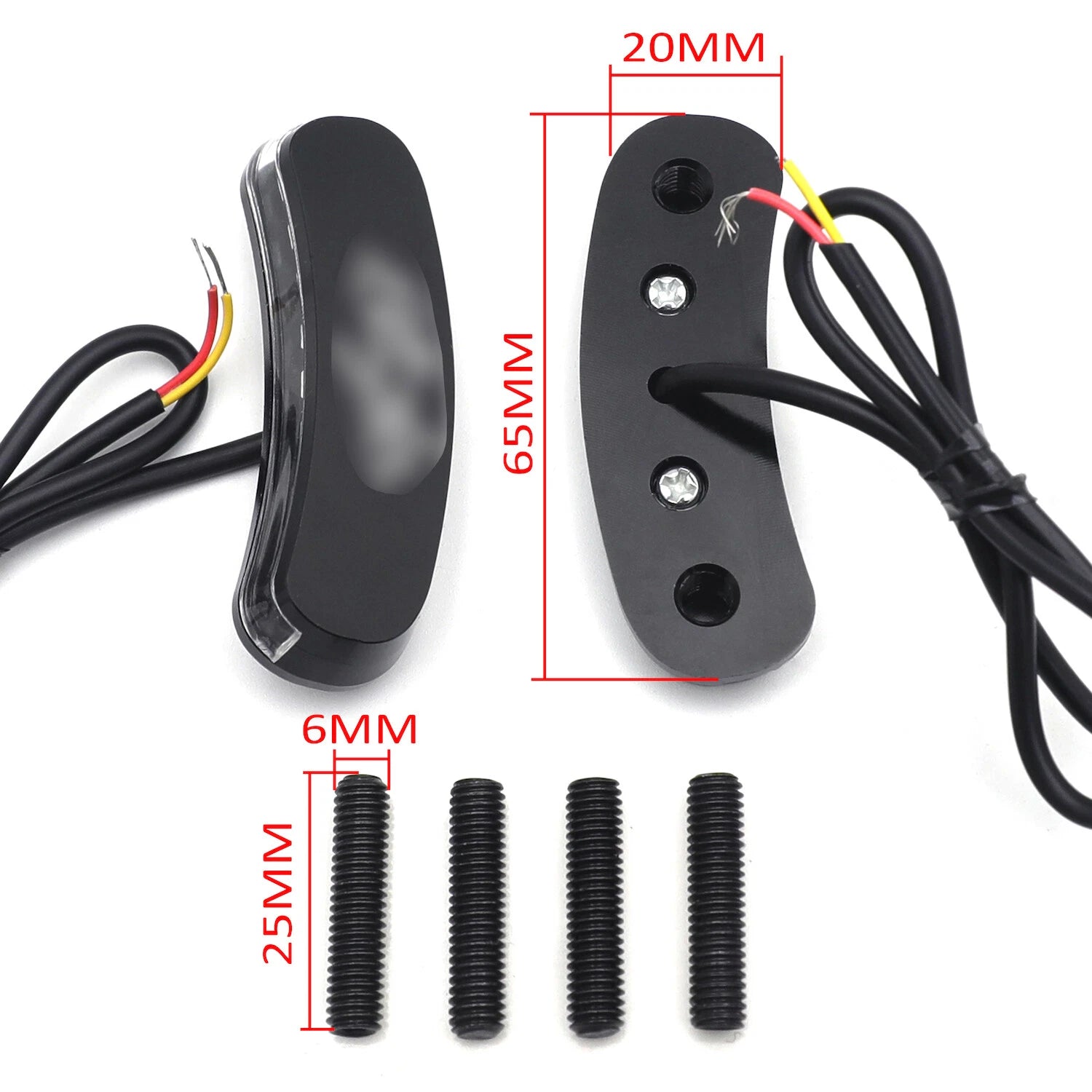LED Black Mirror Block Off Base Plates for Kawasaki Ninja ZX-10R (2011–2015)