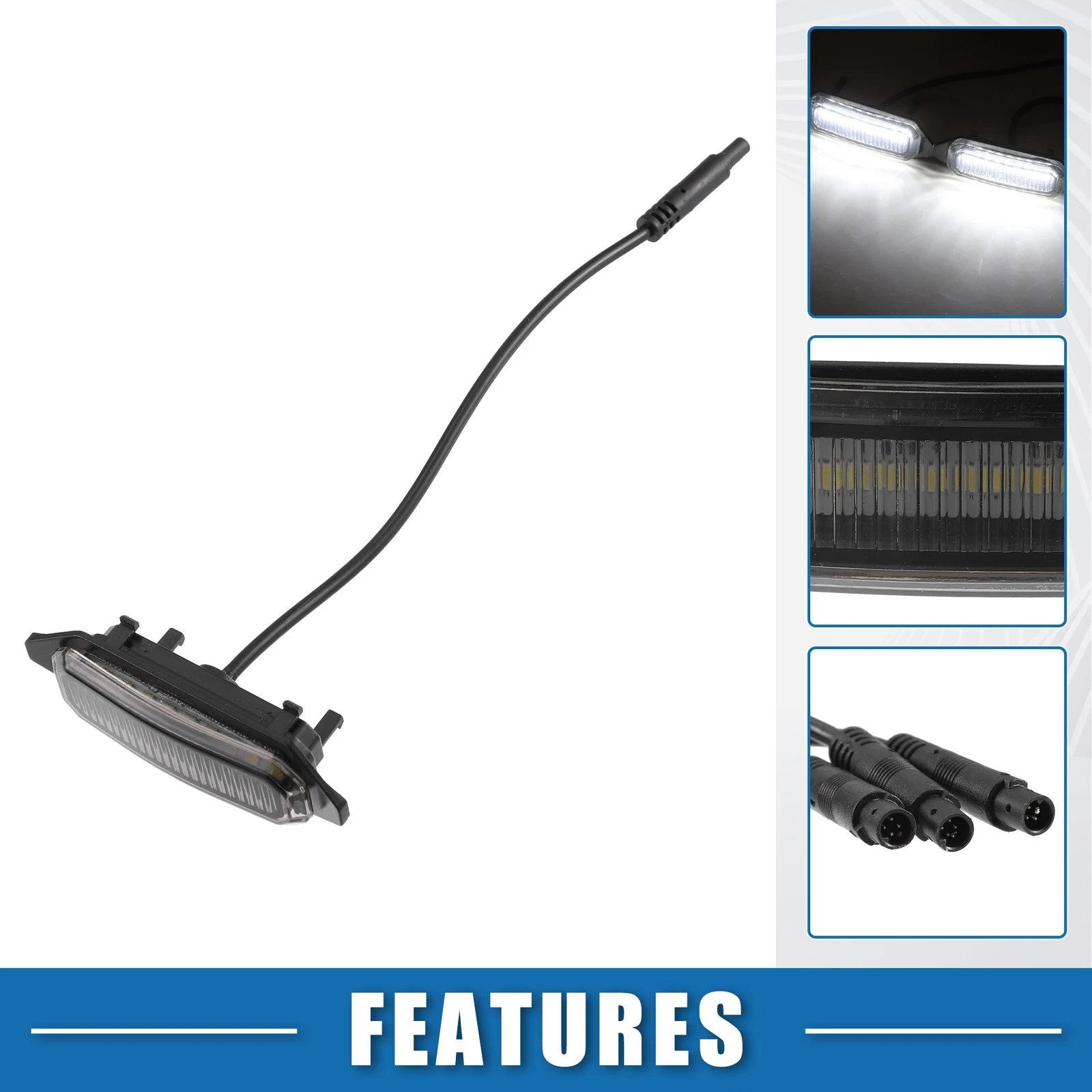 Front Grille LED Lights Set for Toyota RAV4 (2019–2022) White LED Black