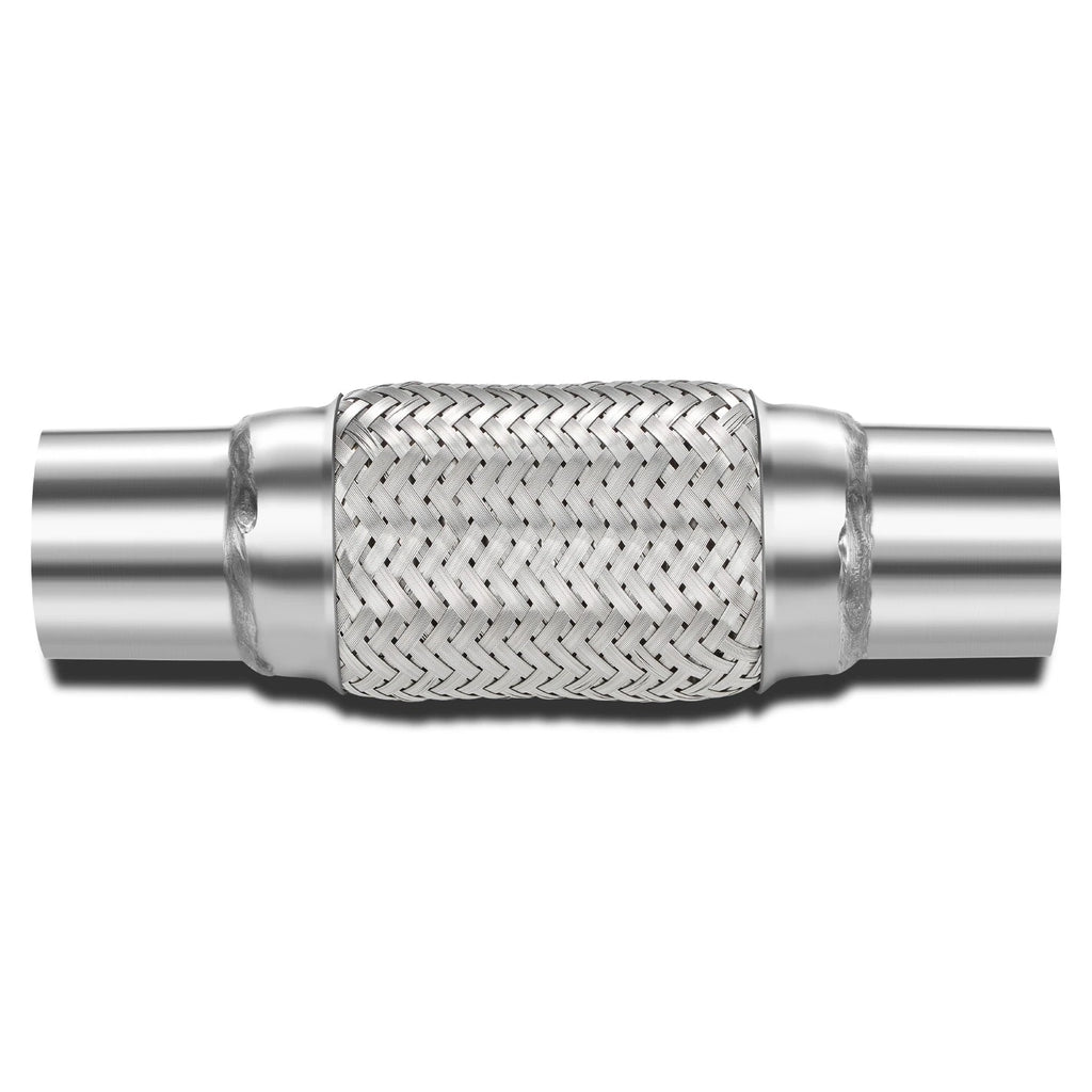 10" Double Braid Stainless Steel Flex Pipe for Custom Exhaust (2.25" OD)