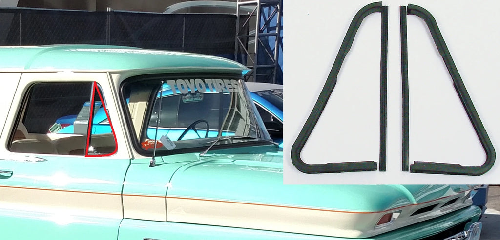 Vent Window Rubber Seals for 1964–1966 Chevy GMC Pickup Suburban