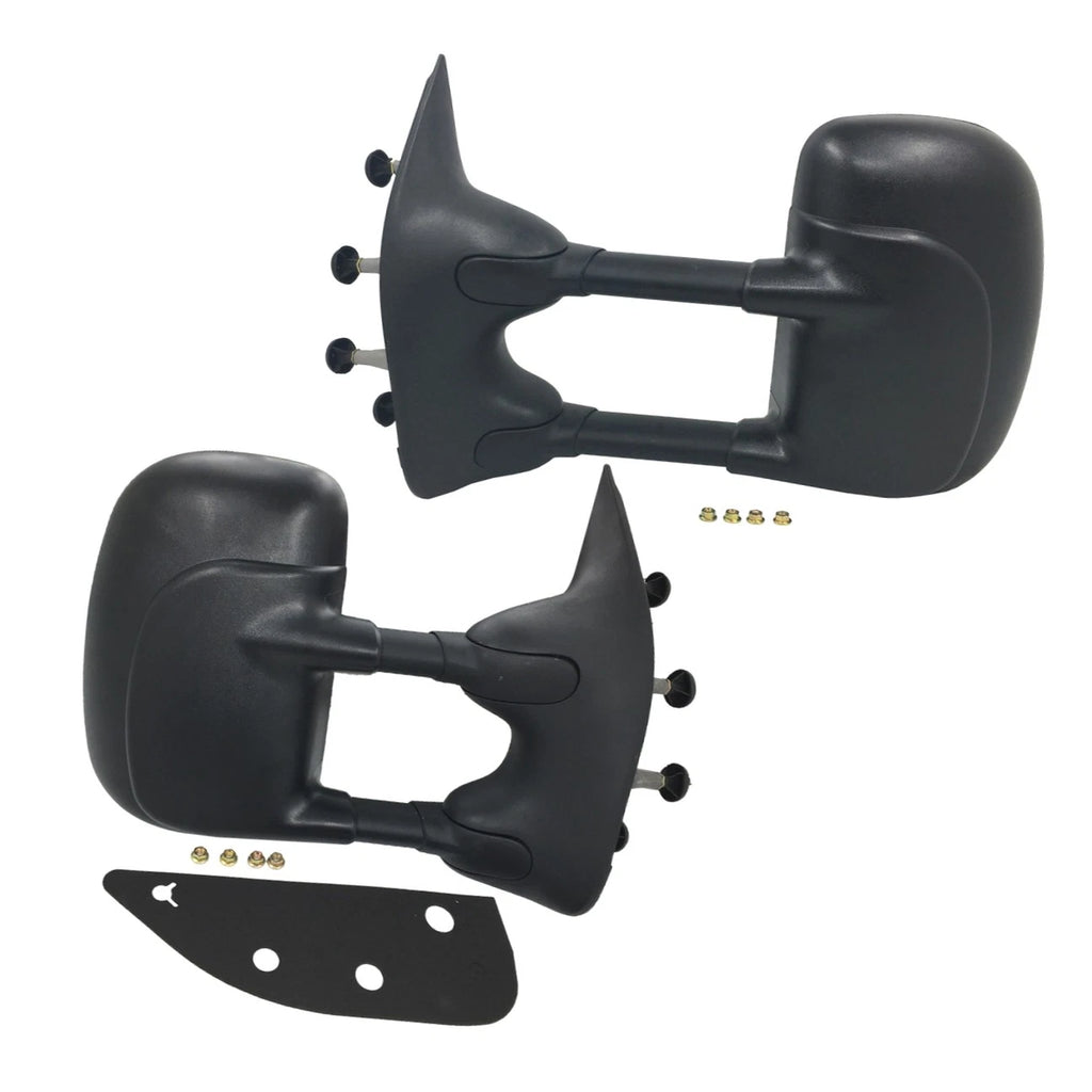 Pair Manual Towing Telescopic Side View Mirror FO1320238 for Ford E Series (2003–2016)
