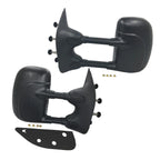 Pair Manual Towing Telescopic Side View Mirror FO1320238 for Ford E Series (2003–2016)