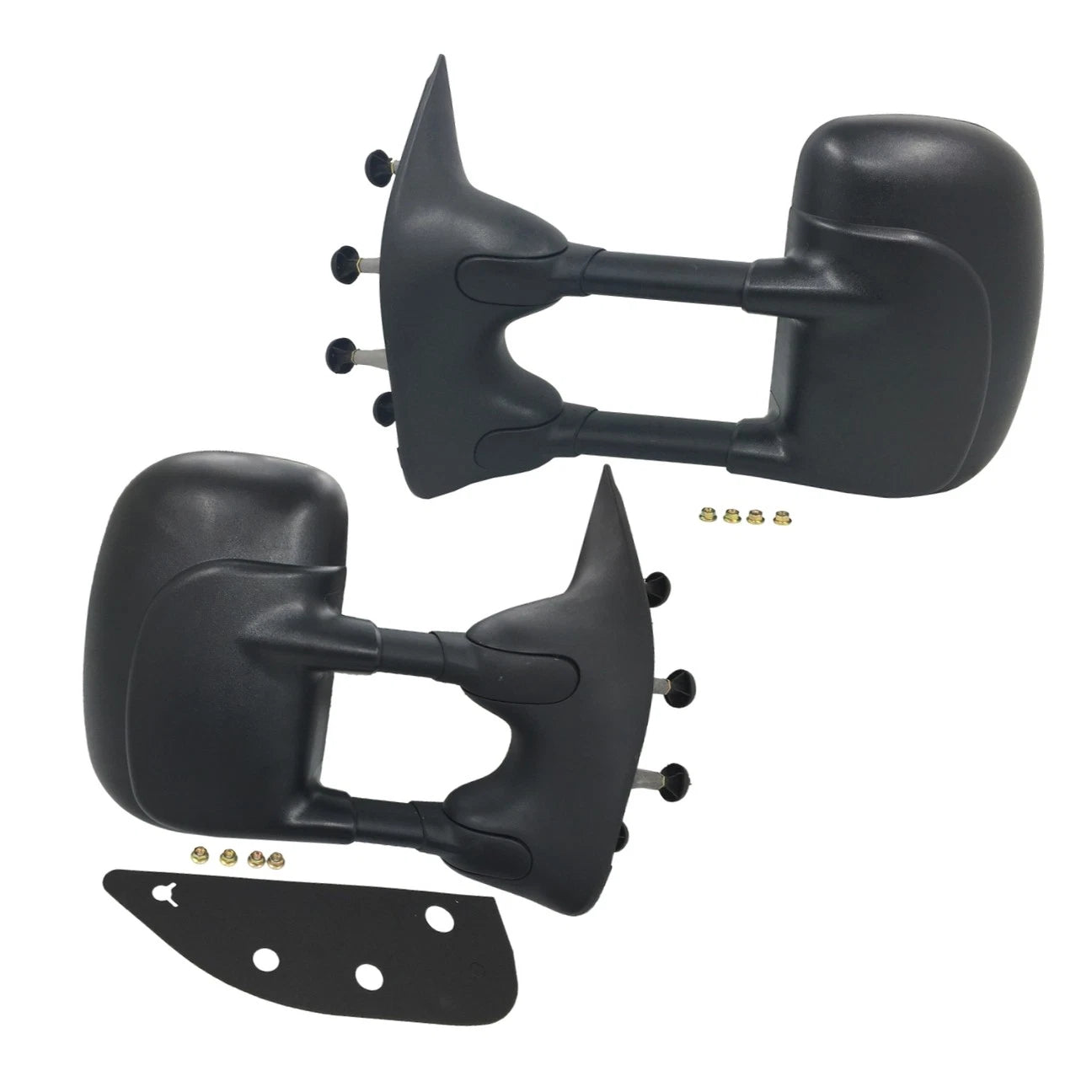 Pair Manual Towing Telescopic Side View Mirror FO1320238 for Ford E Series (2003–2016)