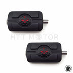 2 Black Skull Style Toe Heal Shift Peg Set for Harley