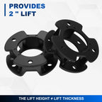 Set of 2 Carbon Steel Bump Stop Mount Lift Kit Spacers for Ford Ranger (2019–2026)