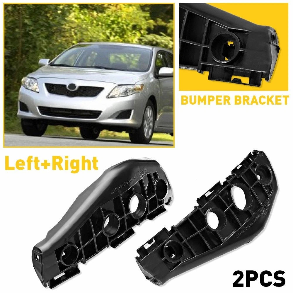 Set of 2 Front Bumper Retainer Brackets for Toyota Corolla (2009-2010)