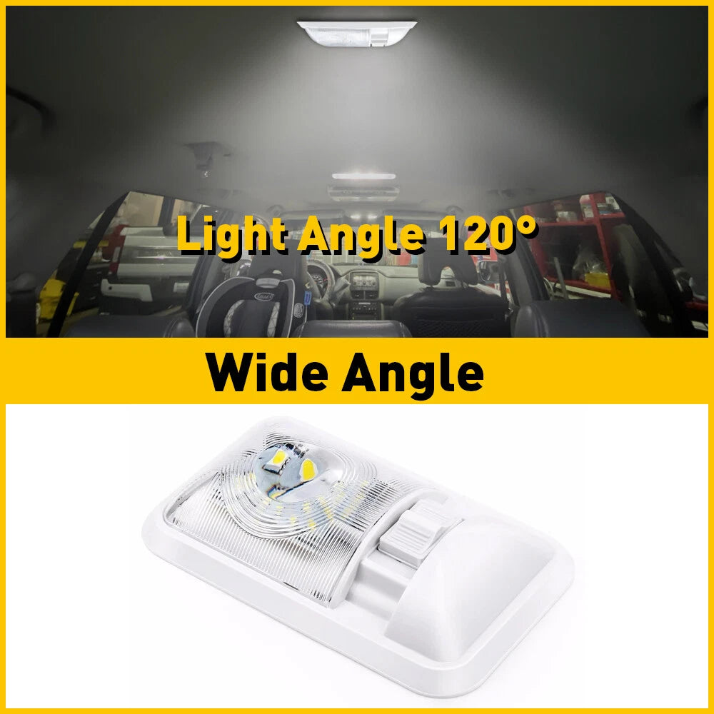 2 Pack LED Ceiling Dome Light for RV Trailer Camper (12V)