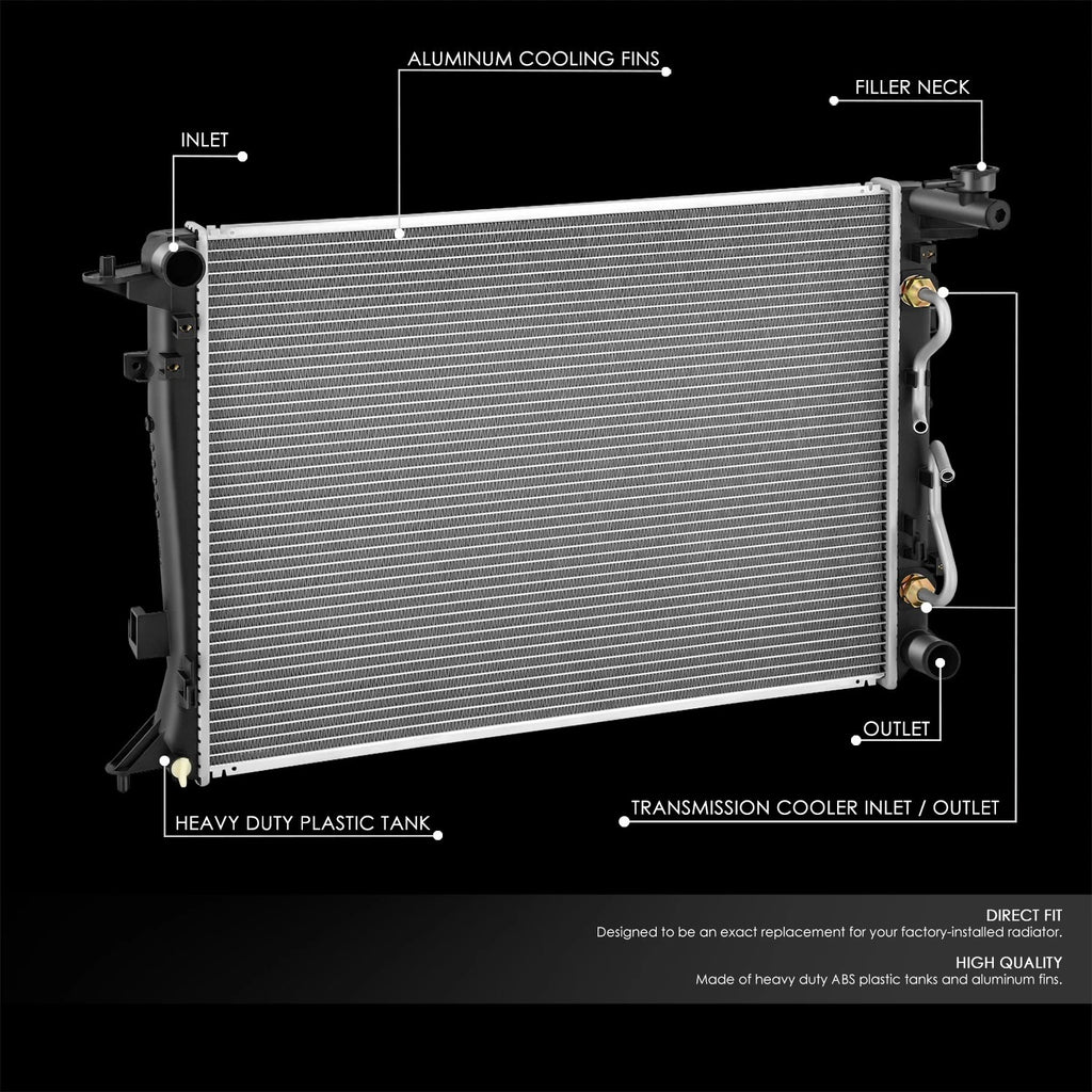OE Style Aluminum Core Radiator for Genesis Coupe 3.8L (2010–2012)
