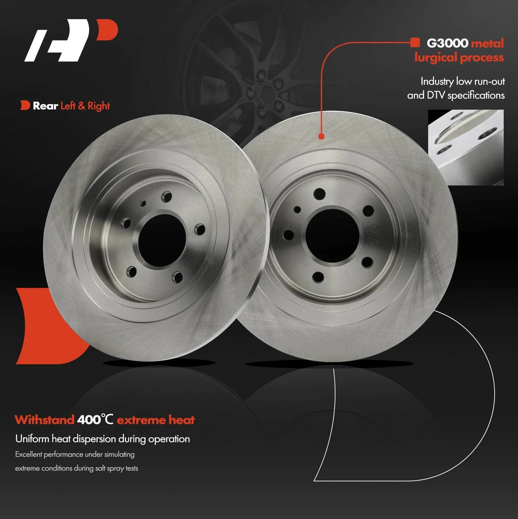 Rear Disc Brake Rotors & Ceramic Pads for Buick Envision (2016–2018)