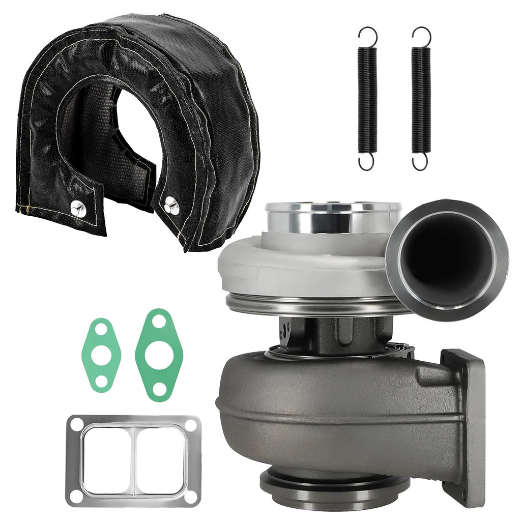 T6 Flange Turbocharger with Fiberglass Shield Wrap for Detroit Diesel Series 60 (1992–2010)