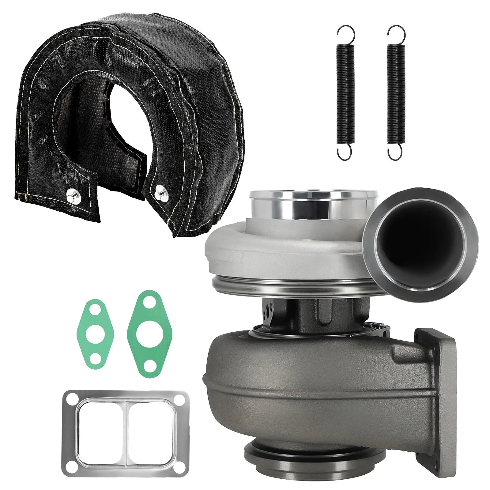 T6 Flange Turbocharger with Fiberglass Shield Wrap for Detroit Diesel Series 60 (1992–2010)
