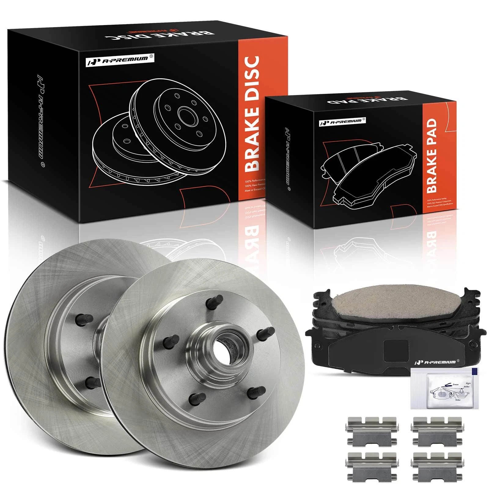 Front Disc Brake Rotors & Ceramic Pads for Ford F-150 (1994–1996)