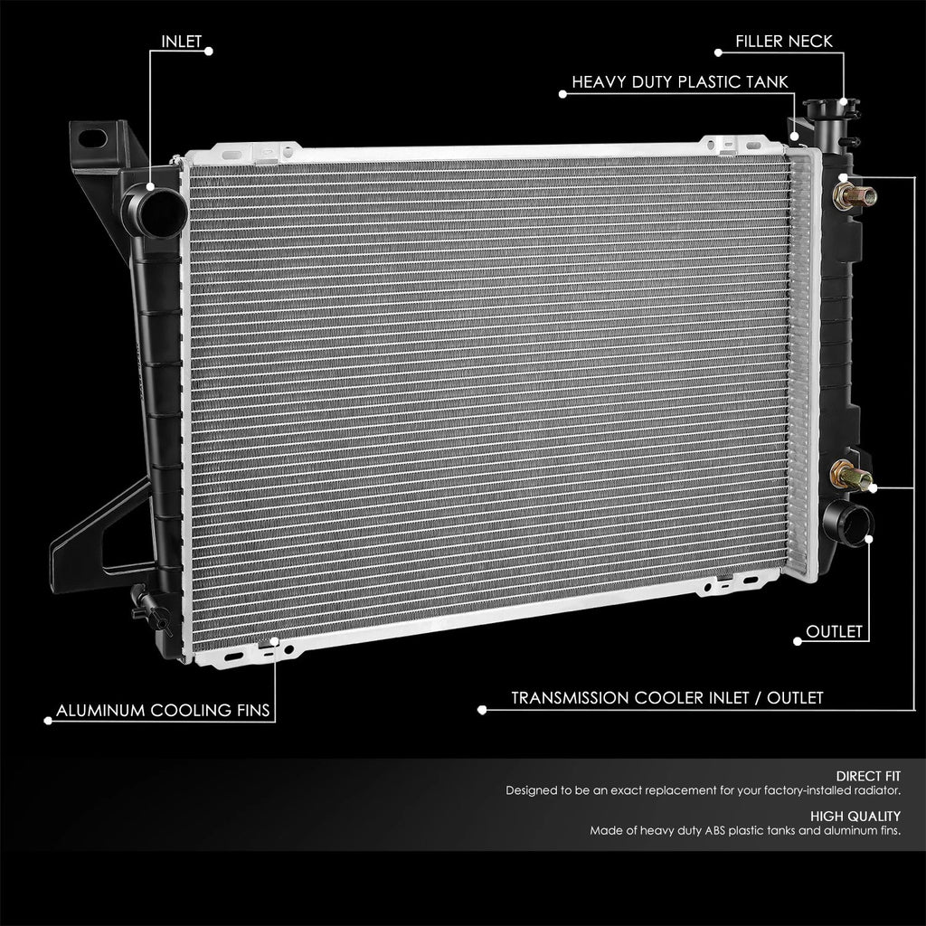 OE Style Aluminum Core Radiator DPI 1452 for Ford F150/F250/F350 (1985–1996)