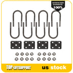 Trailer U Bolt Kit for 3500lbs Round Axle 2-3/8" (5-1/2" Long, 1/2" Dia)