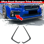 Carbon Look / Front Bumper Side Fin C Canards Splitter for Subaru WRX STI VA