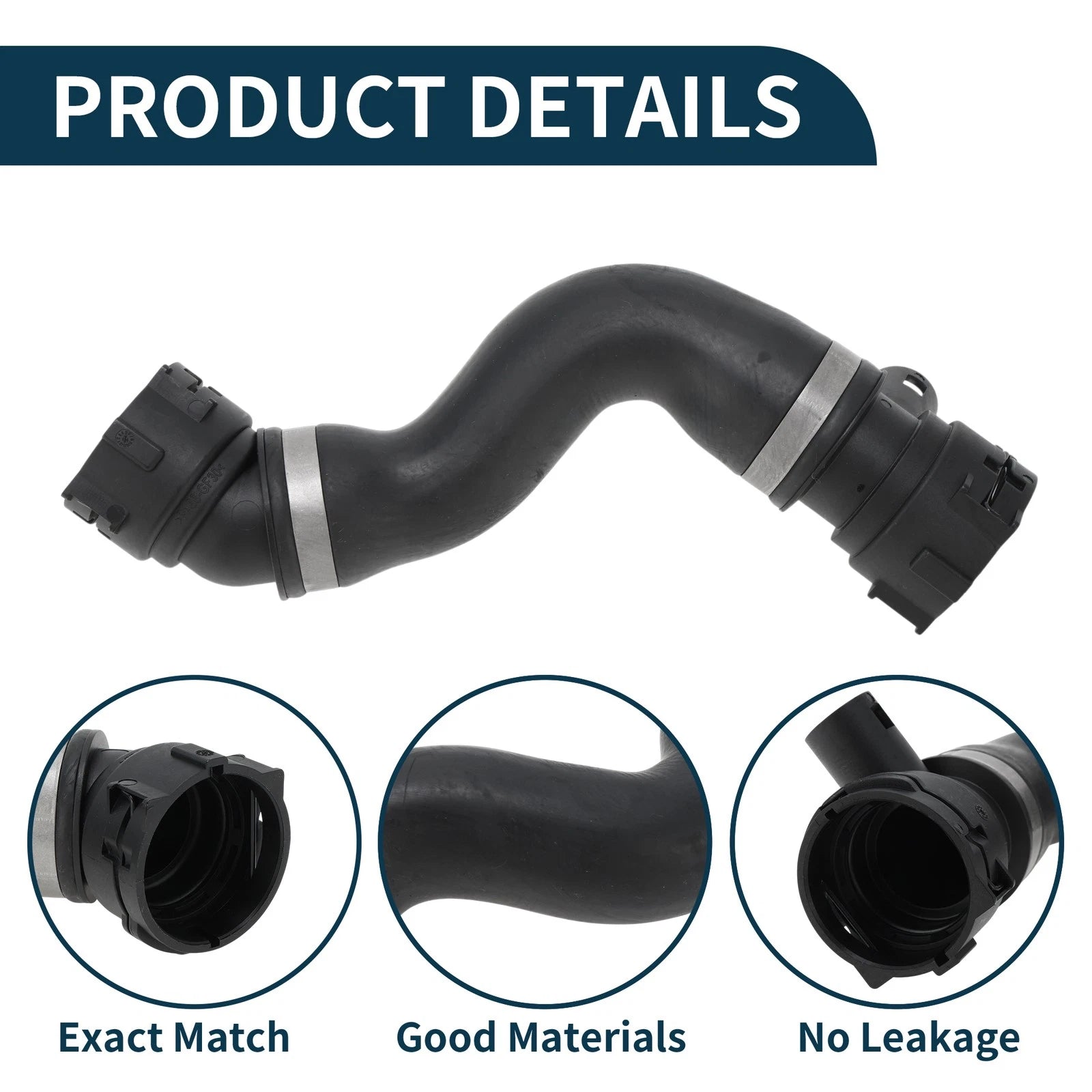 Set of 2 Water Pipes Engine Radiator Coolant Hose for BMW 525i (2006–2007)