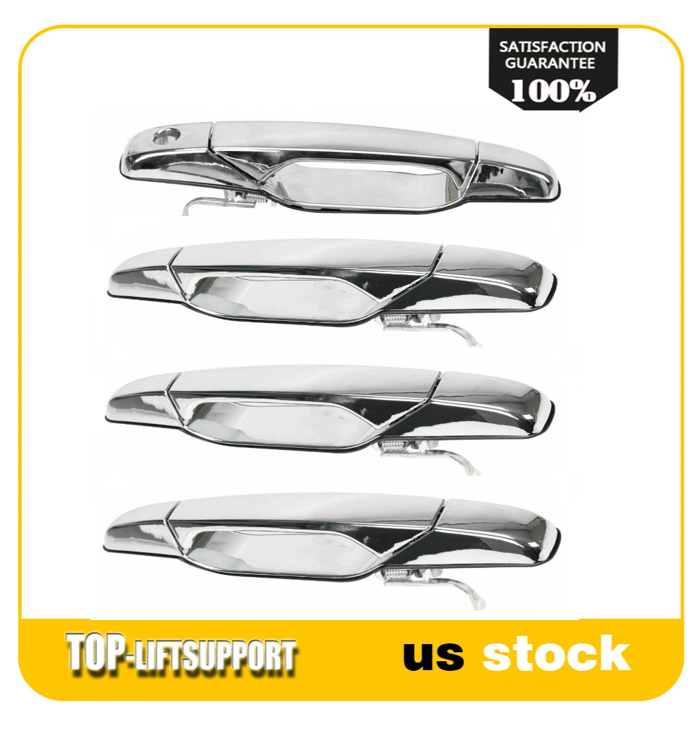Set of 4 Chrome Door Handles for Chevy Tahoe Yukon Sierra Denali (2007–2013)