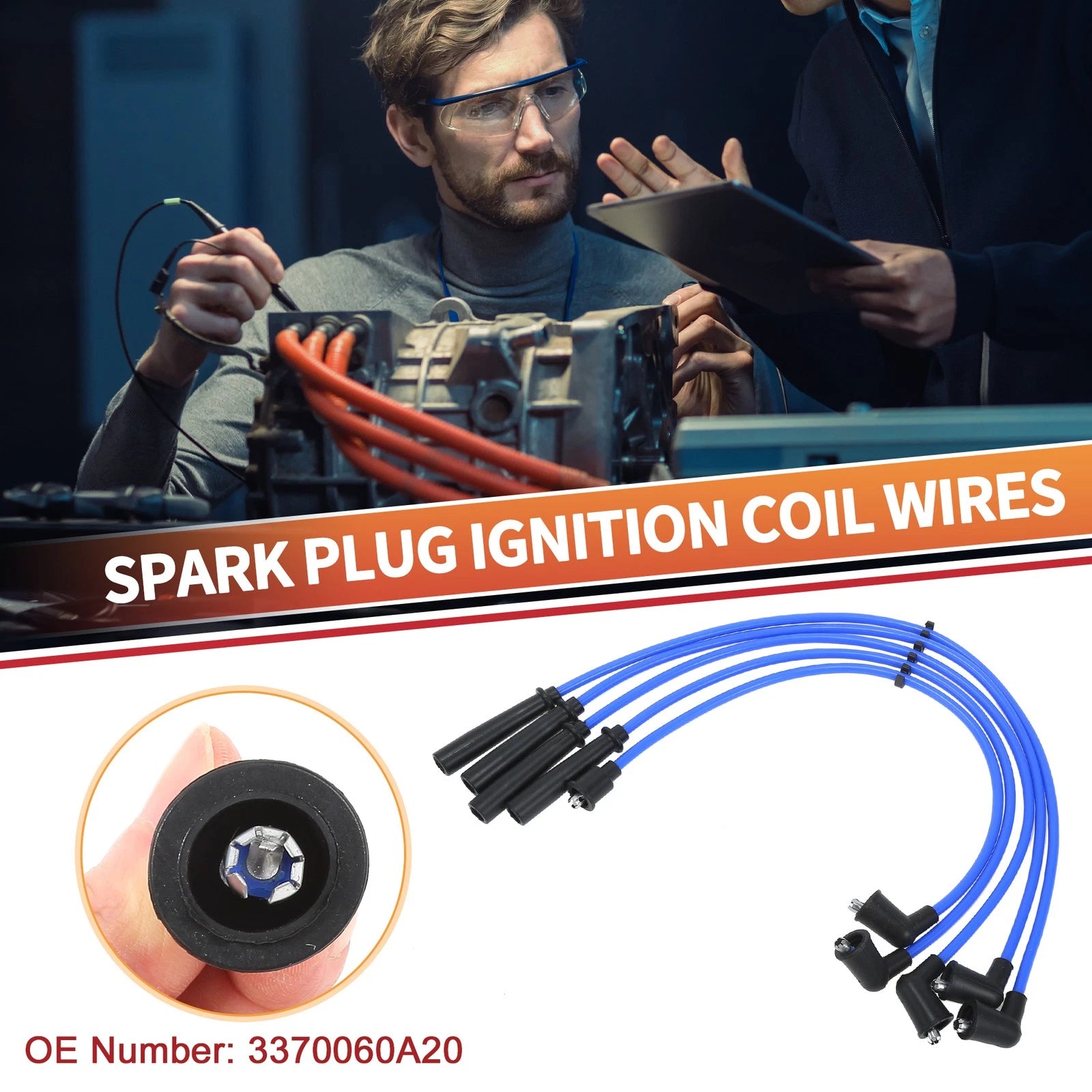 5 Pcs Spark Plug Wire Ignition Coil Cable No. 3370060A20 for Suzuki 413 (1986–1990)