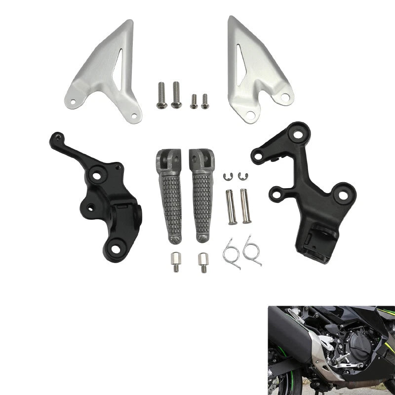 Foot Pegs Footrest Bracket for Kawasaki Ninja 400 (2018–2024), 500 (2024)