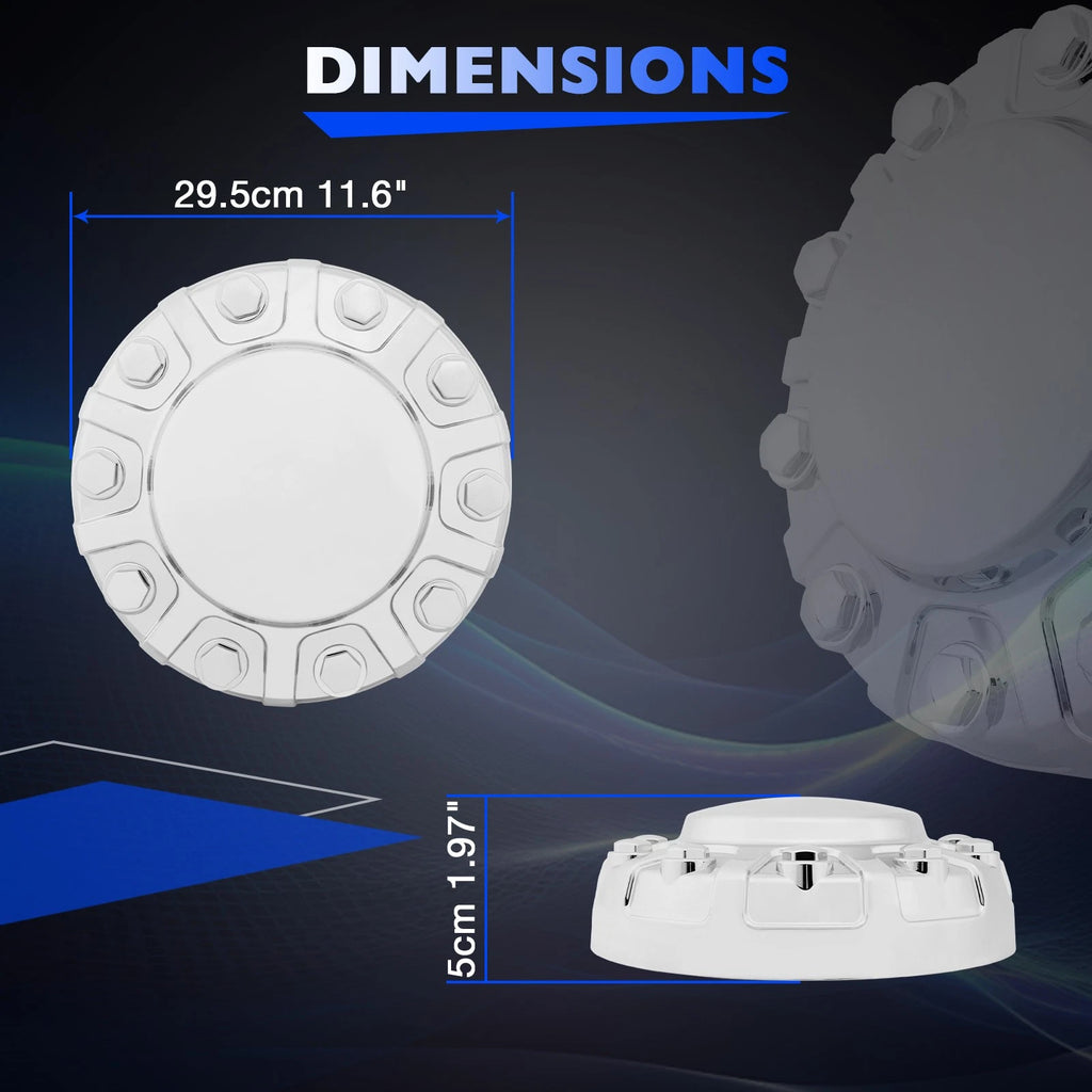 2X Chrome Front Wheel Center Hub Cap Cover for Ram 4500 5500 (2019–2021) 6PG03SZ0AB