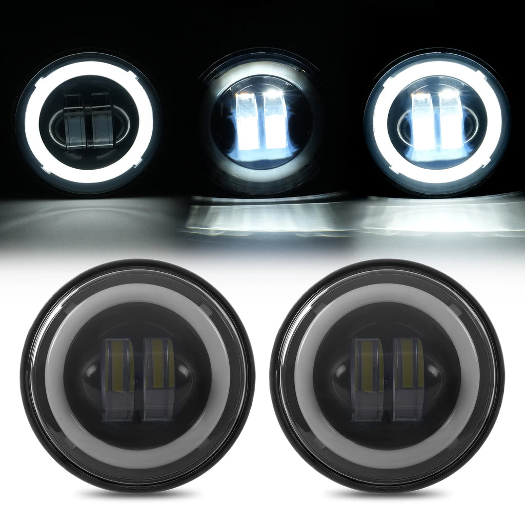 Set of 2 LED Spot Fog Lights for Harley Road King (1994–Present)