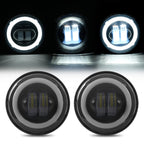 Set of 2 LED Spot Fog Lights for Harley Road King (1994–Present)