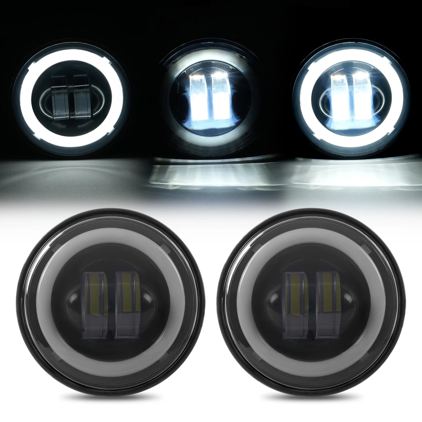 Set of 2 LED Spot Fog Lights for Harley Road King (1994–Present)