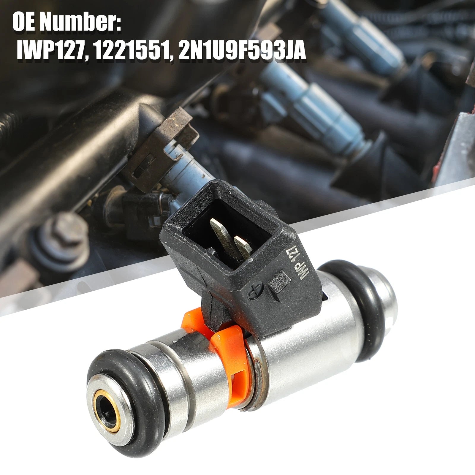 Set of 4 Fuel Injectors IWP127 2N1U9F593JA for Ford KA Hatchback (1996–2008)